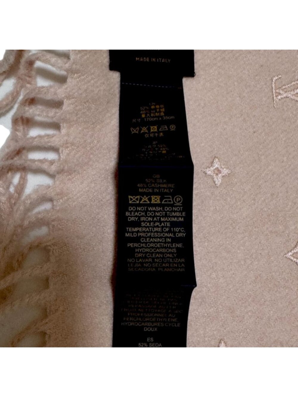 Louis Vuitton Silk Cashmere Echarpe LV Stella Scarf - Picture 6 of 6